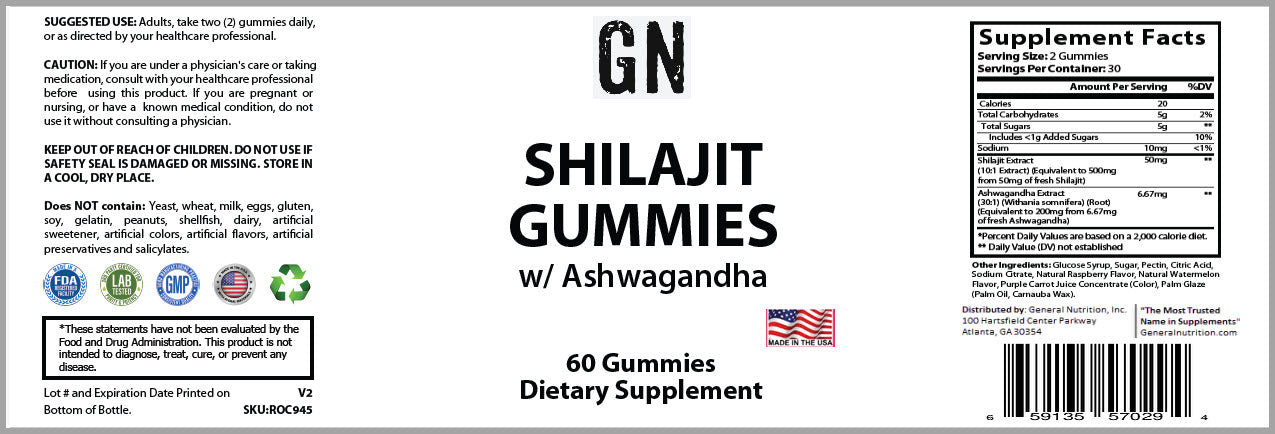 Premium Shilajit Gummies w/Ashwagandha