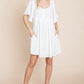 Flutter Sleeve Tiered Babydoll Mini Dress