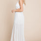 Split Front Cut Out Halter Maxi Dress