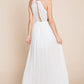 Split Front Cut Out Halter Maxi Dress