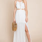 Split Front Cut Out Halter Maxi Dress