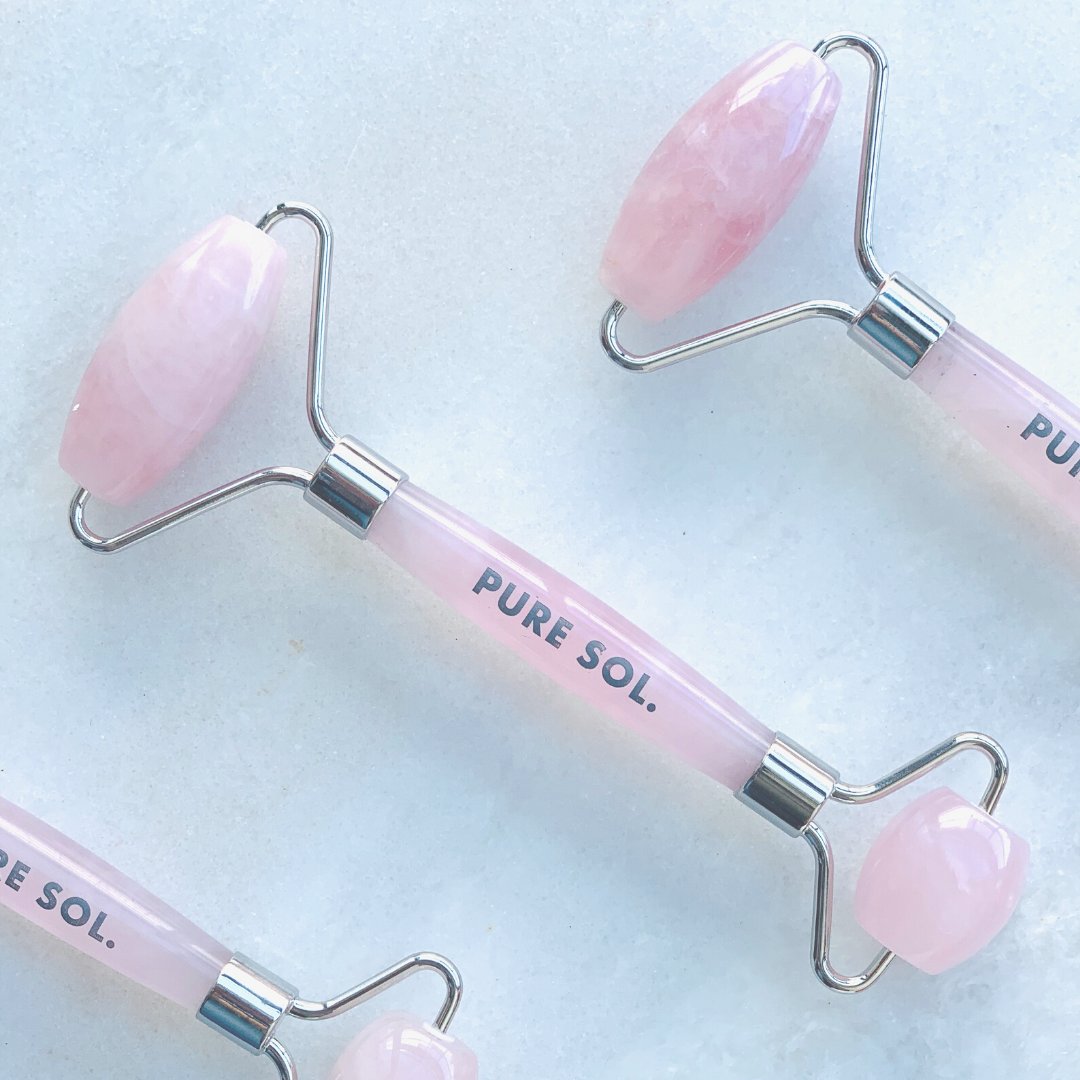 PURE SOL. Beauty  Rose Quartz Face Roller