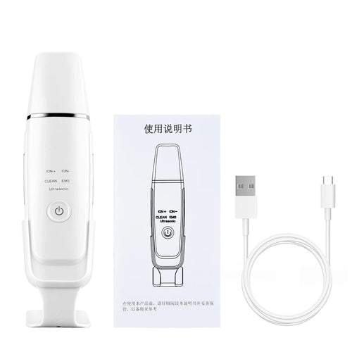 Ultrasonic Skin Scrubber EMS Vibration Ion Acne Pore Blackhead Remover