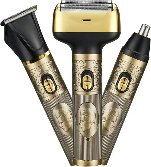 3 in 1 Electric Beard Grooming Waterproof Shaver for Men Cordless