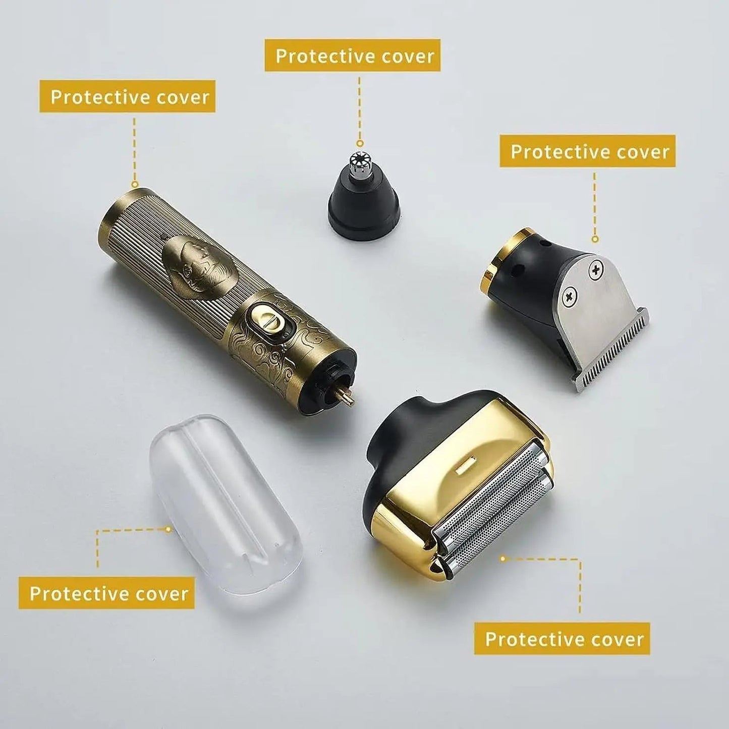 3 in 1 Electric Beard Grooming Waterproof Shaver for Men Cordless