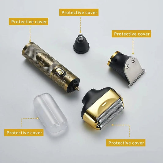 3 in 1 Electric Beard Grooming Waterproof Shaver for Men Cordless