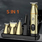 Rechargeable 5 in 1 Grooming Kit LED Display Hair Trimmer Cordless