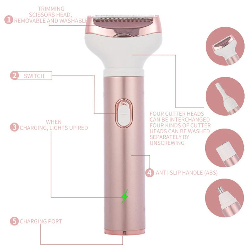 Women Razor Shaver Beauty Instrument Body Epilator Nose Hair Removal