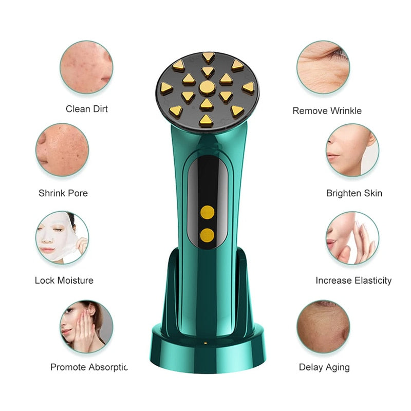 EMS Facial Massager LED Light Anti Aging Wrinkle Facial Care