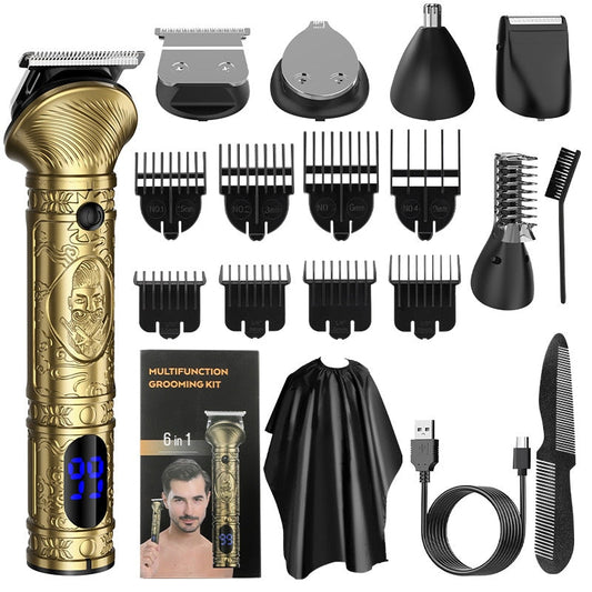 Hair Trimmer 6 In 1 Grooming Kit Hair Clipper Nose Trimmer Shaver Body