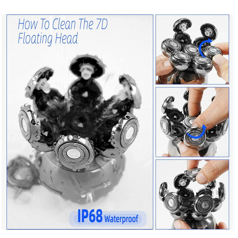 Men Grooming Kit Wet Dry Electric Shaver Beard Hair Trimmer