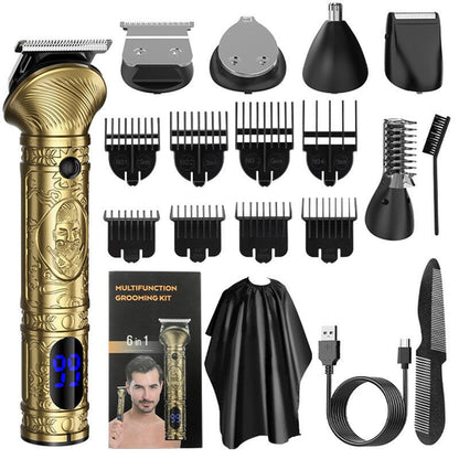 Hair Trimmer 6 In 1 Grooming Kit Hair Clipper Nose Trimmer Shaver Body