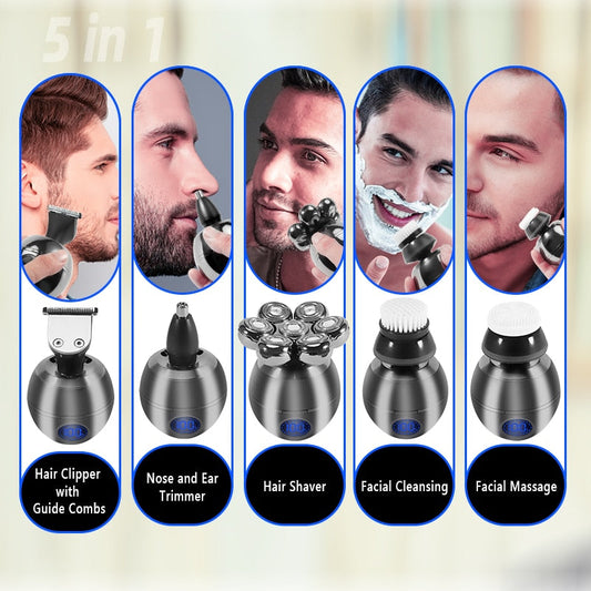Men Grooming Kit Wet Dry Electric Shaver Beard Hair Trimmer