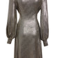 Long Sleeve Sequin Wrap Dress