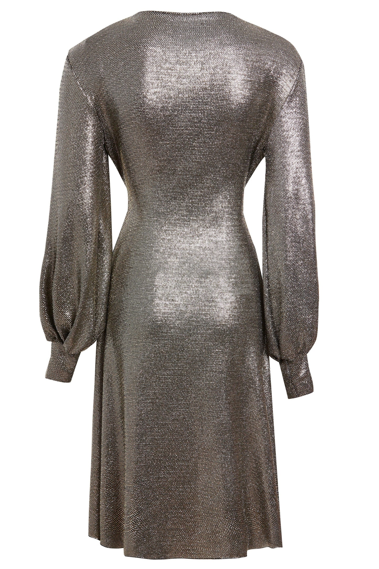 Long Sleeve Sequin Wrap Dress