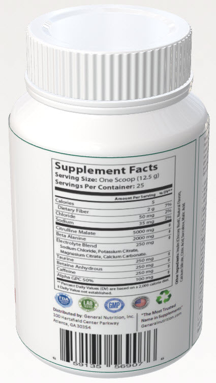 Pump Pre-Workout Citrus Blast 312g w/ Natural Flavor