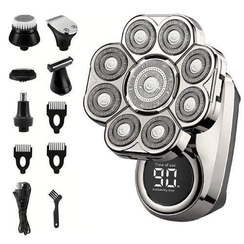9 Blades Multi Grooming Kit Digital Display Electric Shaver Hair