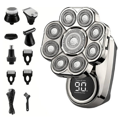 9 Blades Multi Grooming Kit Digital Display Electric Shaver Hair