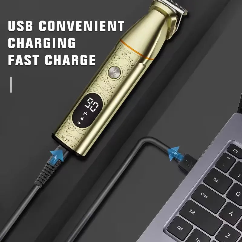 Rechargeable 5 in 1 Grooming Kit LED Display Hair Trimmer Cordless