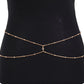 Clear Rhinestone Beaded Belly Chains For Women Gold Silver Color Metal
