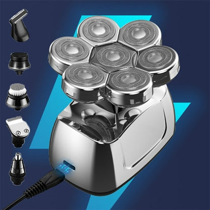 7D Head Shaver Electric Razor for Men 6 in 1 Grooming Head Shaver