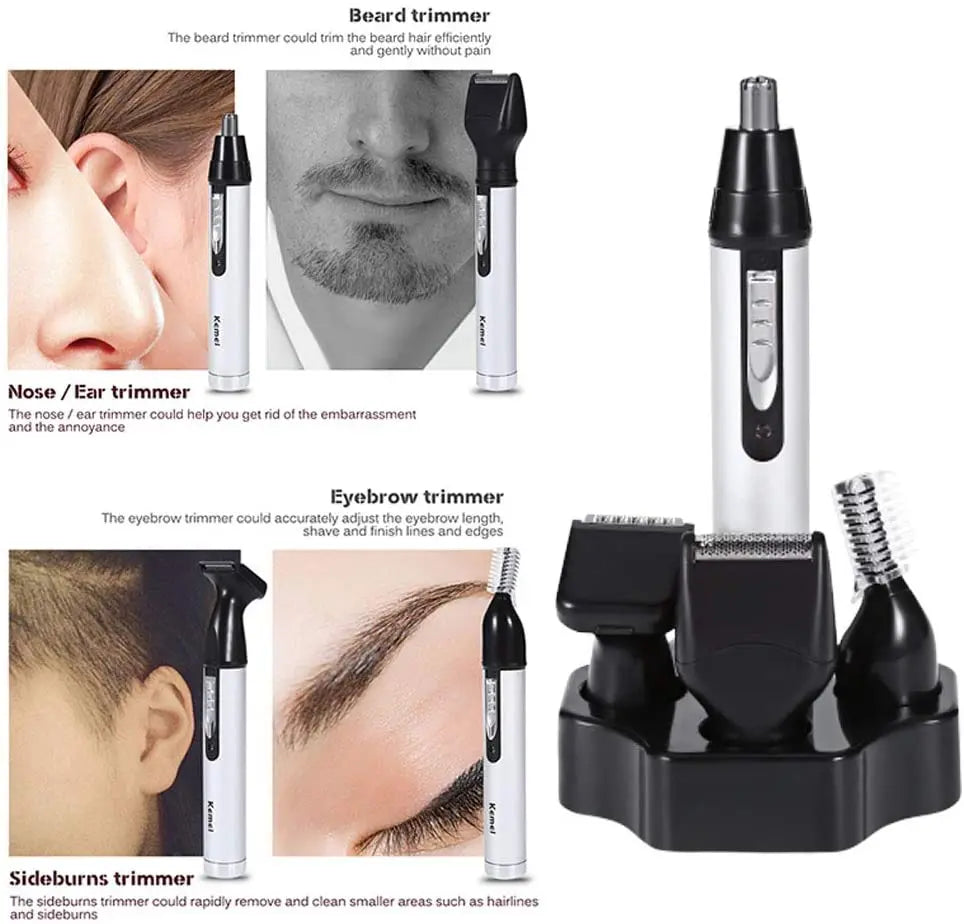 Rechargeable Nose Ear Hair Trimmer For Men&Women Grooming Kit Electric