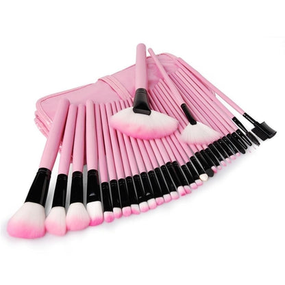 Professional Makeup Tools 32 Pcs Makeup Brushes Wooden Color with