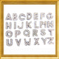 Crystal Slider Letters 10mm - Silver