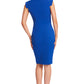 Point De Vu Dress - Cobalt Blue Sleeveless Notch Neck Midi Sheath