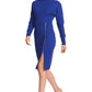 Josefa Convertible Midi - Royal Blue Versatile Dress with Gold Zippers