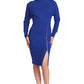 Josefa Convertible Midi - Royal Blue Versatile Dress with Gold Zippers