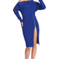 Josefa Convertible Midi - Royal Blue Versatile Dress with Gold Zippers