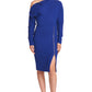 Josefa Convertible Midi - Royal Blue Versatile Dress with Gold Zippers