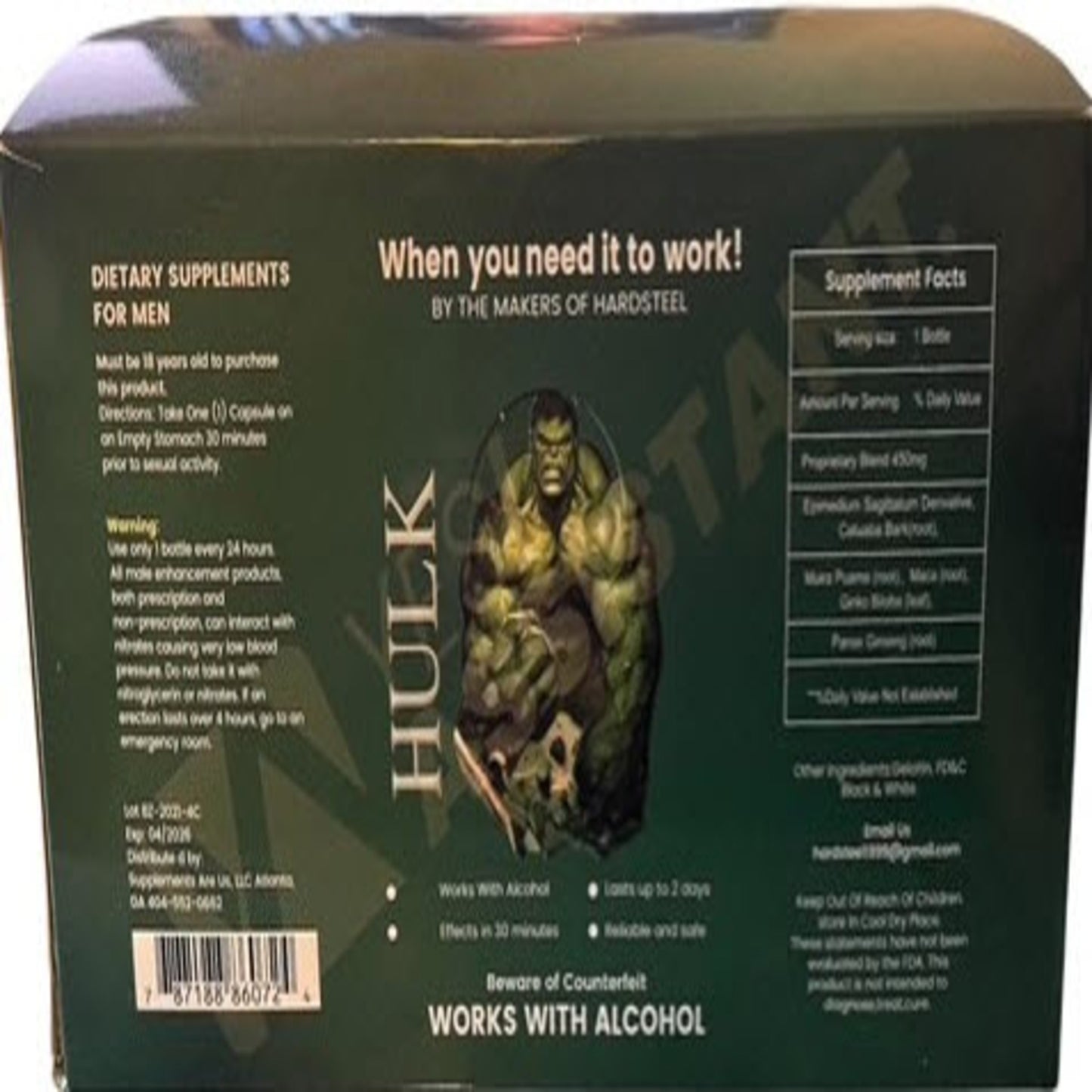 Hulk 2oz Single 12t. Cart