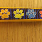 Leash/ Large/  Colorful Paw Prints