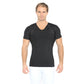 Insta Slim Compression Side & Back Power Mesh Panel V_Neck Shirt