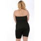 InstantFigure Plus Size Strapless Bandeau Bodyshorts open gusset