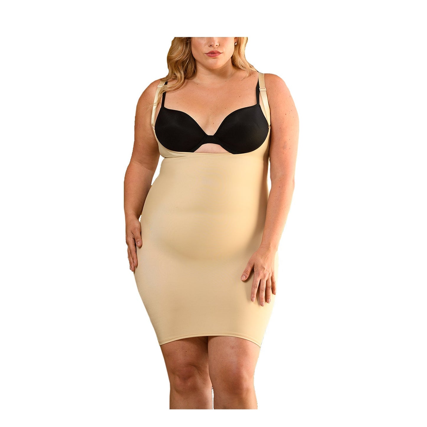 InstantFigure Underbust Plus Size Dress Adjustable Strap WDS40151C