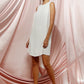 Women's Sleeveless Hi-lo Shift Dress In Ivory