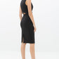 Women's Set Impression Keyhole Front Midi Dress In Black