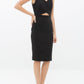 Women's Set Impression Keyhole Front Midi Dress In Black