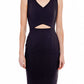 Women's Set Impression Keyhole Front Midi Dress In Black