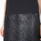 Sleeveless Round Neck Zip-up Dress In Black