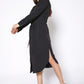 Women's Long Mock Neck Shirt Dress