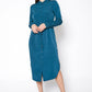 Women's Long Mock Neck Shirt Dress