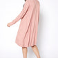 Women's Basic Long Sleeve Crew Neck Dress