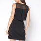 Women's Sleeveless Mesh Front Zipper Dress