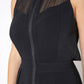 Women's Sleeveless Mesh Front Zipper Dress