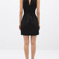 Women's Sleeveless Keyhole Dress In Black