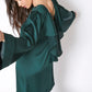 Satin Cross Back Tunic Dress
